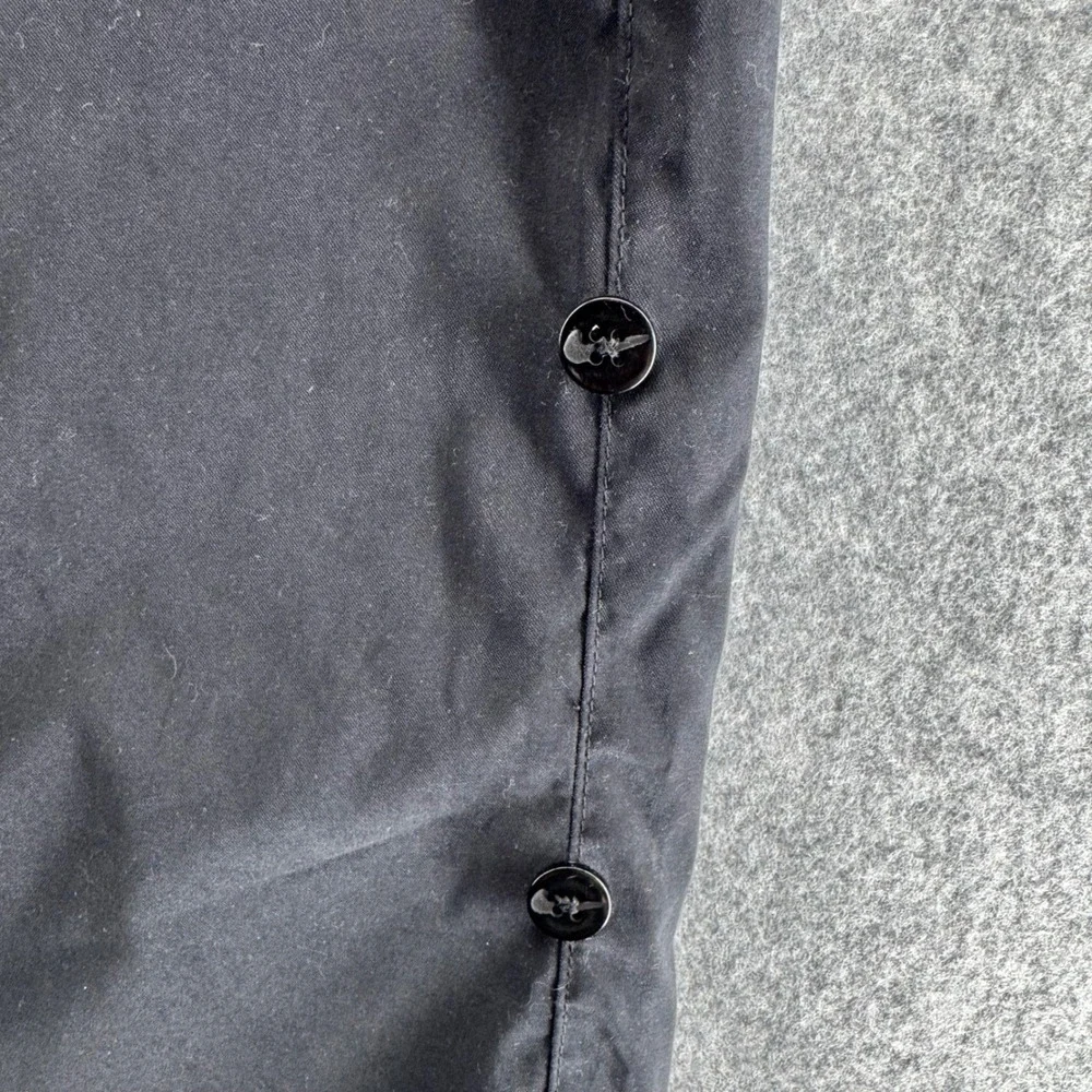 Y2K Nike Rain Pants Mens L Black Mesh Lined Button Hem Baggy  Outdoor